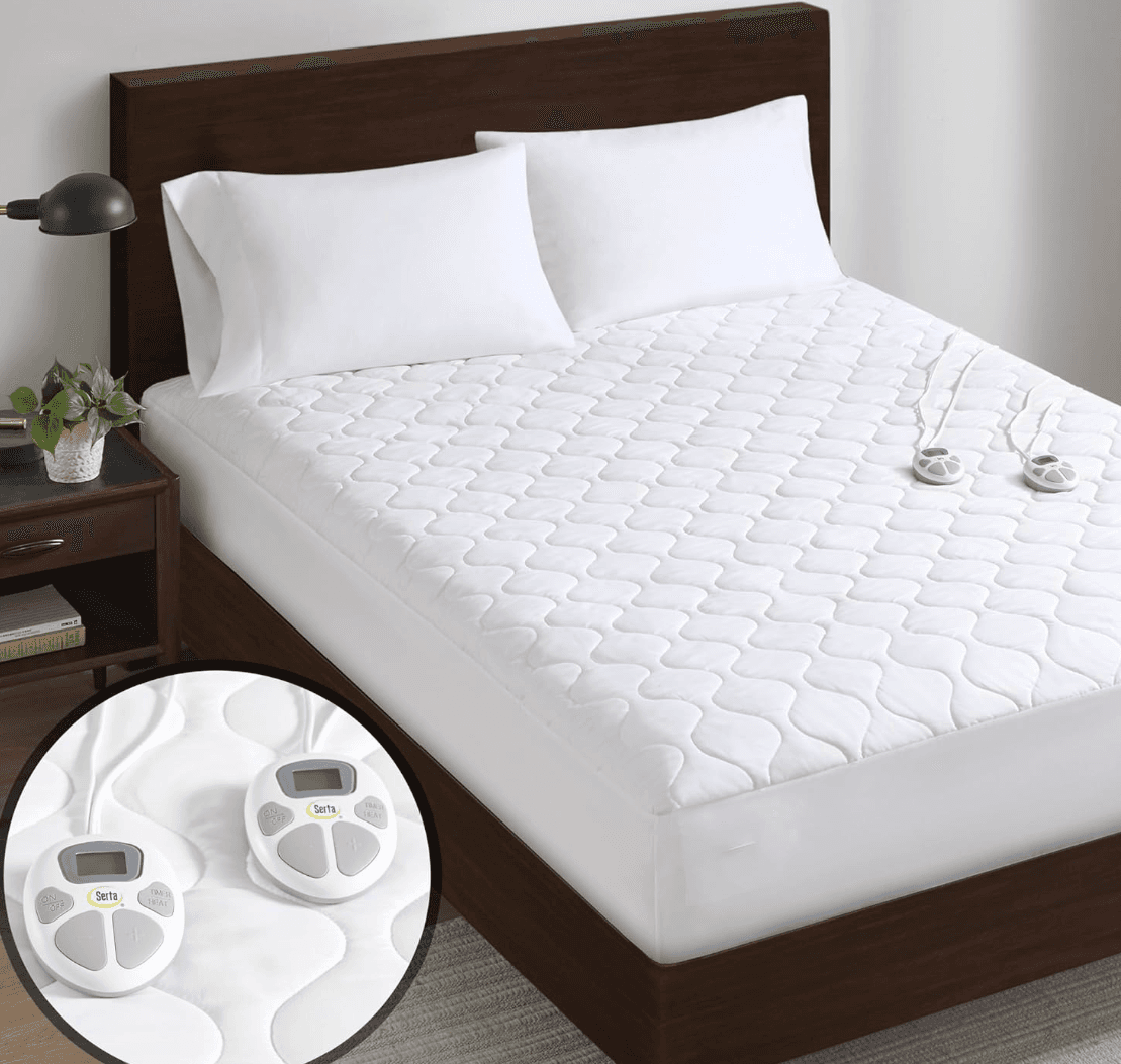 Serta Luxe Plush Heated Mattress Pad